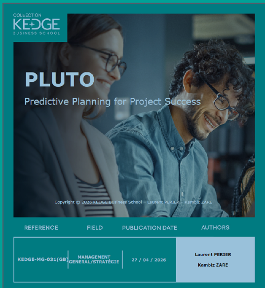 Couverture du cas KEDGE-MG-031(GB) — PLUTO: Predictive Planning for Project Success