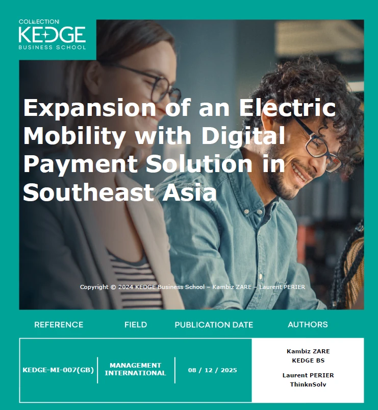 Couverture du cas KEDGE-MI-007(GB) — Expansion of an Electric Mobility with Digital Payment Solution in Southeast Asia